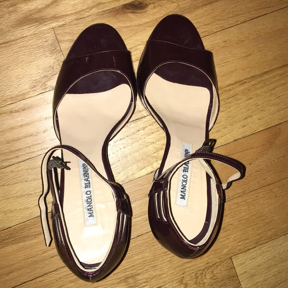 Manolo Blahnik “eggplant color” heels